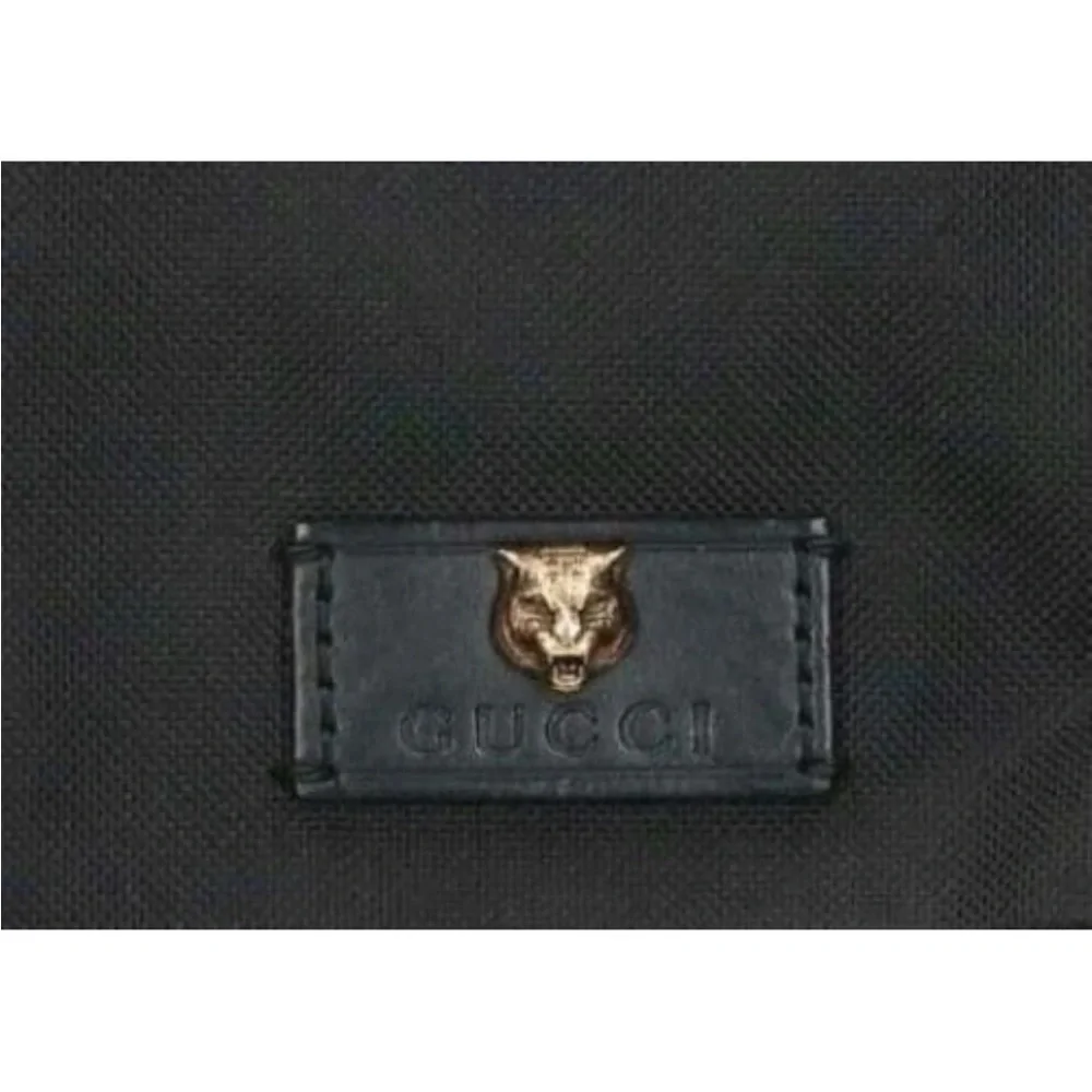 Gucci Black Backpack with Red and Green Stripes - Picture 5 of 6